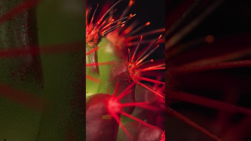 Burning a Cactus Close-up