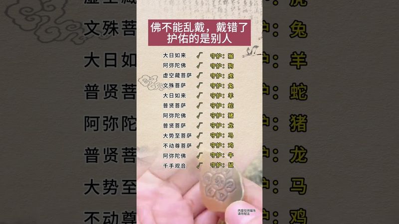 十二生肖佛不能亂戴！戴錯了保佑減一半！多沒空都要收藏！#運勢 #人生感悟 #生肖 #正能量 #十二生肖 #補財庫旺財氣 #玄學 #風水 #佛陀 #佛牌 #保佑 #傳承文化 #國學文化 #道家文化