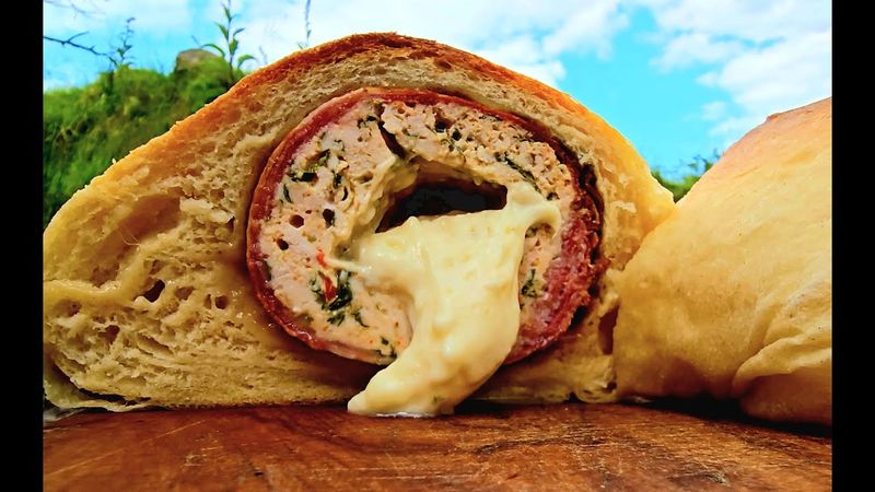 A feast for a REAL CHICKEN, BACON and CHESSE fan (Relaxing Sounds, ASMR, Nature 4K)