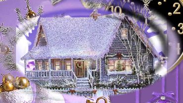 Новый год - ёлка, шарики, хлопушки.