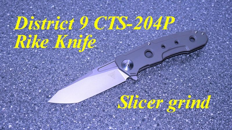 District 9 CTS-204P Rike Knife slicer grind.