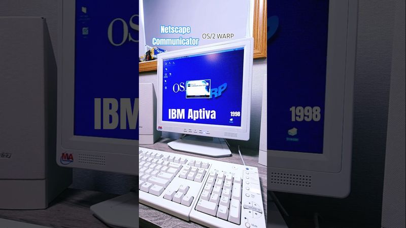 Browsing the Internet using Netscape Communicator for OS/2 Warp #shorts #vintagecomputing