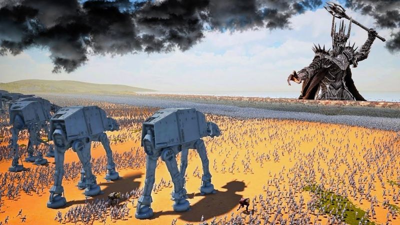 DARTH VADER'S ARMY vs SAURON'S ARMY - Ultimate Epic Battle Simulator 2 | UEBS 2