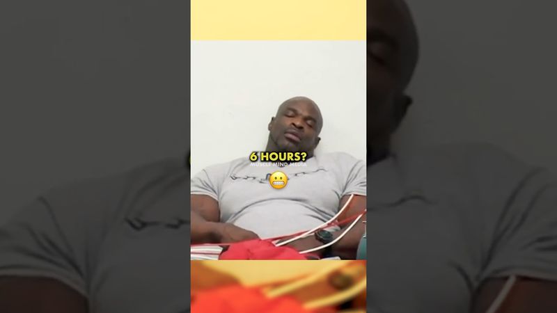 Quanto tempo Ronnie Coleman dormia como fisiculturista? 🥱💤 #shorts