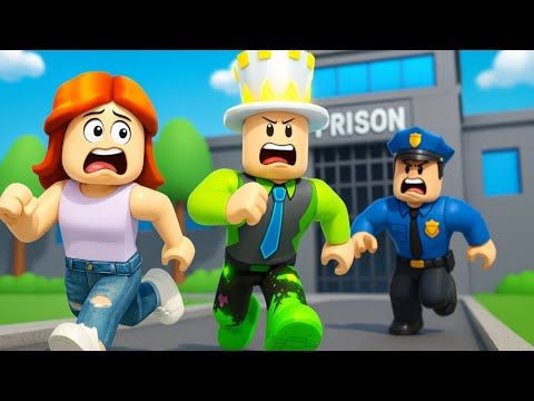 МЫ СБЕЖАЛИ ИЗ ТЮРЬМЫ! Но ЗЛОЙ ОХРАННИК устроил ПОГОНЮ в Roblox!