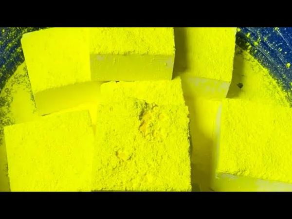 Fresh Chalk with Heavy Yellow Powder