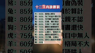 十二生肖誰最狠 ！#運勢 #生肖運勢 #玄學  #命理