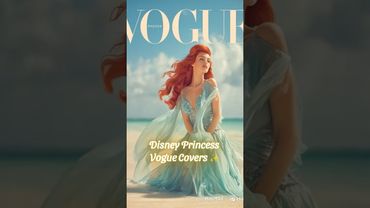 Disney Princesses on the Vogue Cover ✨ #shorts #ai #disney