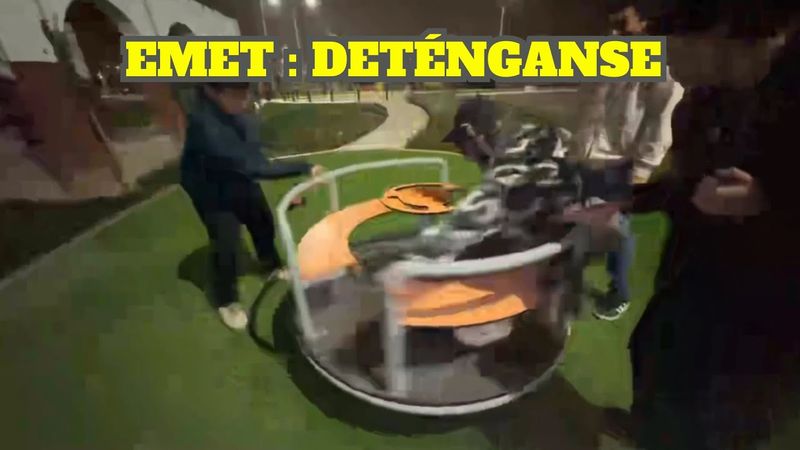 EMETSUKI Y PAPITAS SE SUBEN A UN JUEGO DONDE LES DAN MUCHAS VUELTAS Y TERMINAN MAL