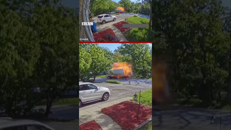 У передмісті Чикаго під час руху вибухнула вантажівка #shorts #сша  #вибух