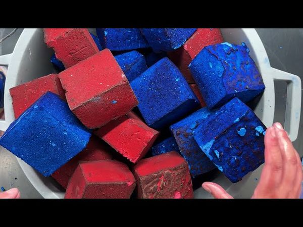 Gritty textures but vibrant red and blue!!