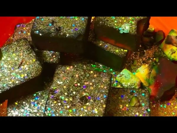 Dusty Multicolored Dyed Freshies with Lots of Glitter