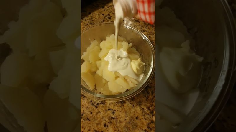 Como hacer puré de papa cremoso#youtubeshorts #shorts #shortvideo