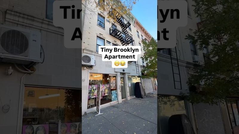 Tiniest Brooklyn apartment 🤯😂 #nyc #tiny #shorts