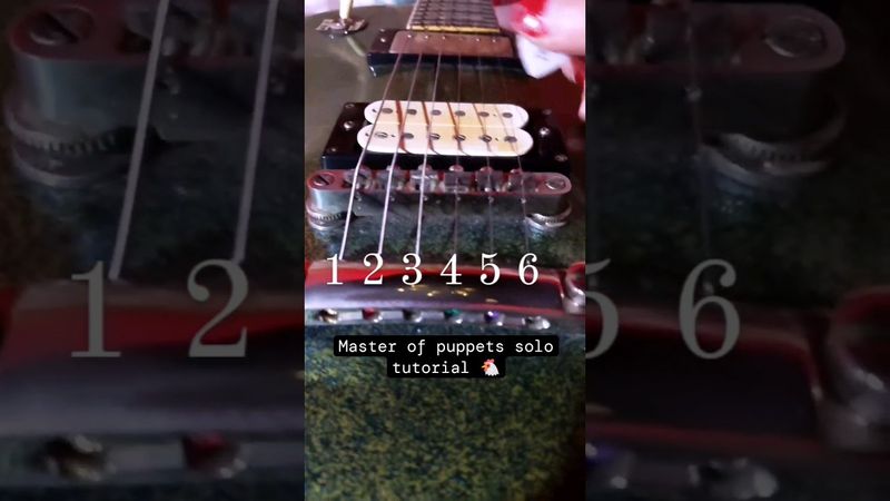 Master of puppets solo tutorial 🐔/#metallica #guitartutorial #tartutorial #guitar