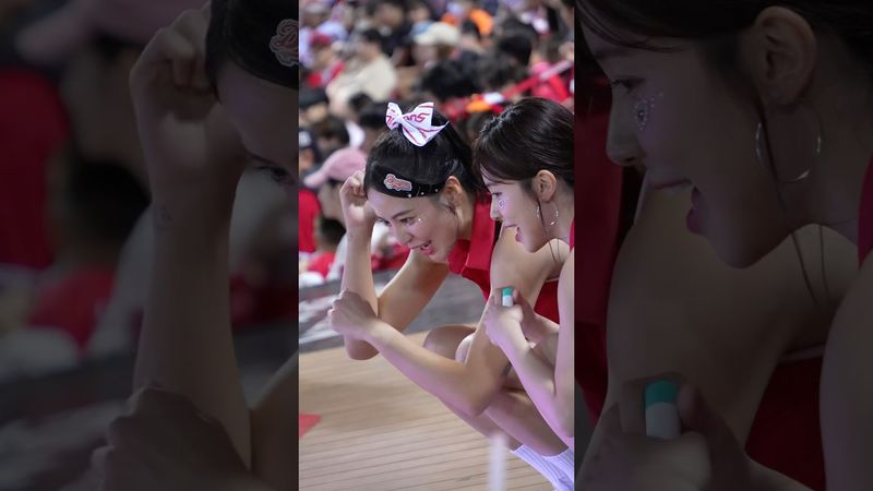 多慧跟口水搞怪雙人組在場下也可以自己玩得很開心🤣@lee_dahye #李多慧 #이다혜 #cheerleader #fancam #shorts