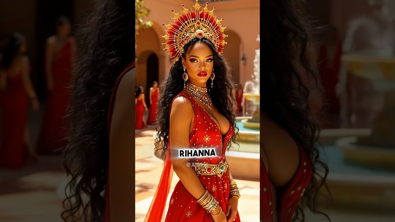 Celebrities as Hyper-Modernised Ancient Royals 👑 🔥 #midjourney #ai #aiart #celebrity #viralshorts