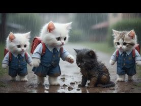  💕 Kind Mama Cat Trims and Cares for Her Baby