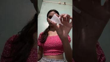 Trying menstrual cup for the first time😰 #menstrualcycle #shorts #ashortaday