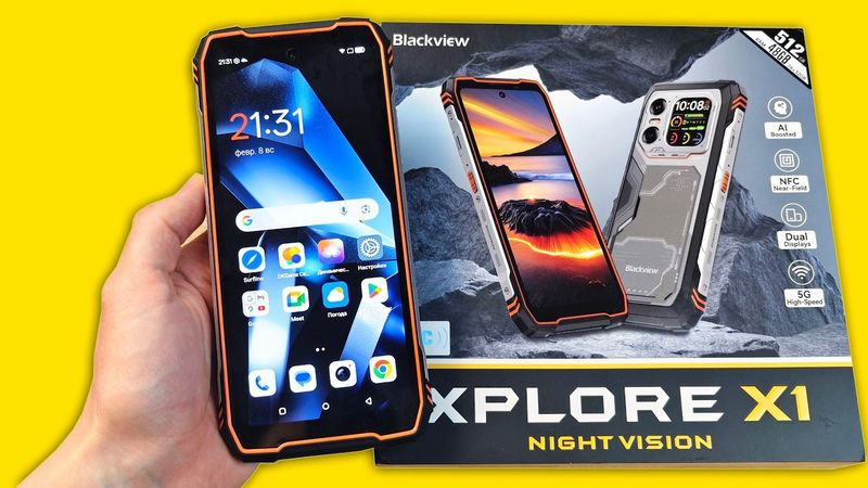 BLACKVIEW XPLORE X1 - 2 ЭКРАНА И БАТАРЕЯ 10000MAH!