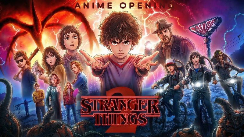 STRANGER THINGS 2 ANIME OPENING | Starchildren - Hairless cat tunes