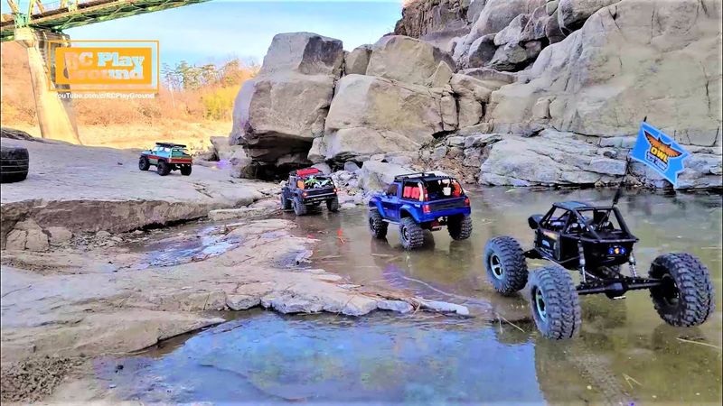 RC Car Axial Capra, SCX10 III, Gmade Buffalo, Traxxas TRX4 Sprots Winter Rock Crawling ASMR