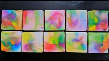 Crunchy Colorful Dyed Gym Chalk | ASMR | Oddly Satisfying