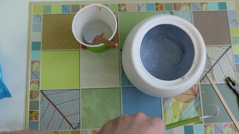 Фиксация композиции в гипс