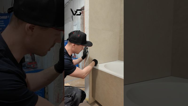 Щель на ванной #василий_санузел #ремонт #ванная #герметик
