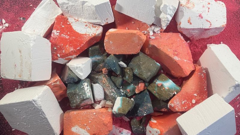 Dusty Orange, Brown, & Plain FCC Chunks | Gym Chalk ASMR | Oddly Satisfying