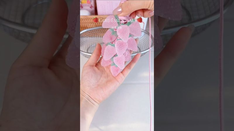 strawberry soap #asmr #grapesoap #diy #diysoap #homemadesoap #aesthetic