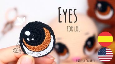 Crochet eyes for Amigurumis and stuffed animals Step by Step Tutorial with subtitles🇺🇸🇪🇸/ GretaWings