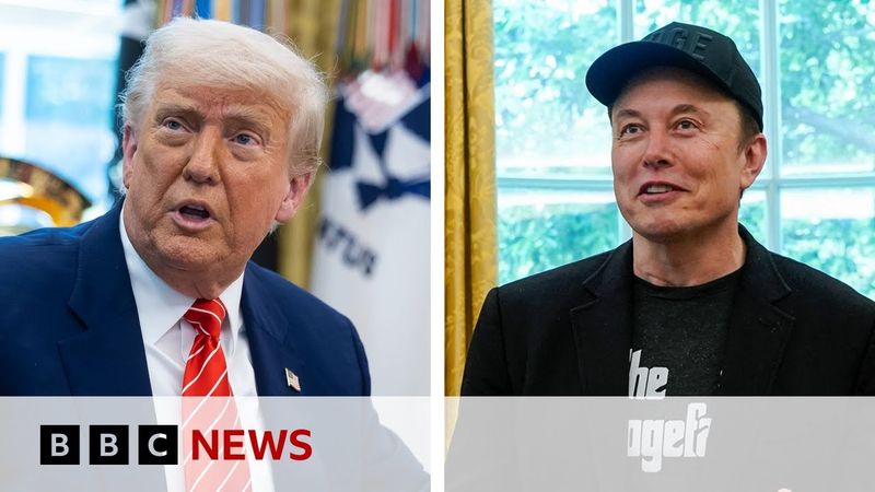 Elon Musk calls Donald Trump's tax bill a 'disgusting abomination' | BBC News