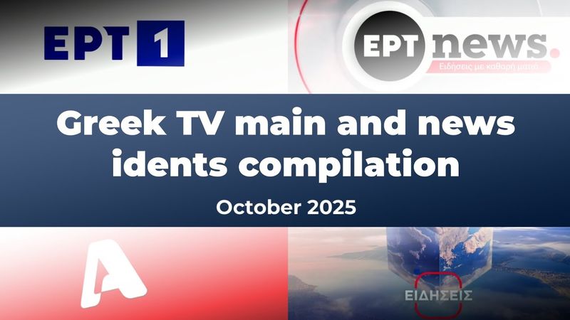 Greek TV main and news idents compilation (October 2025)