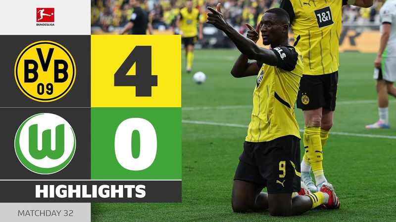 Guirassy On FIRE! | BORUSSIA DORTMUND - VFL WOLFSBURG | Highlights | Matchday 32 – Bundesliga 24/25