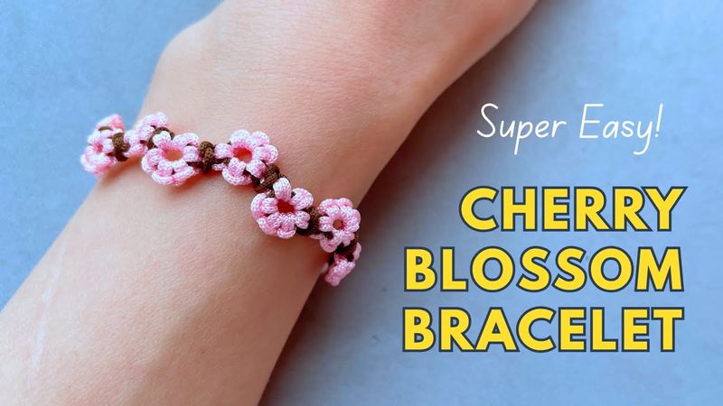 Pulsera de macramé de flores | Tutorial FÁCIL y rápido