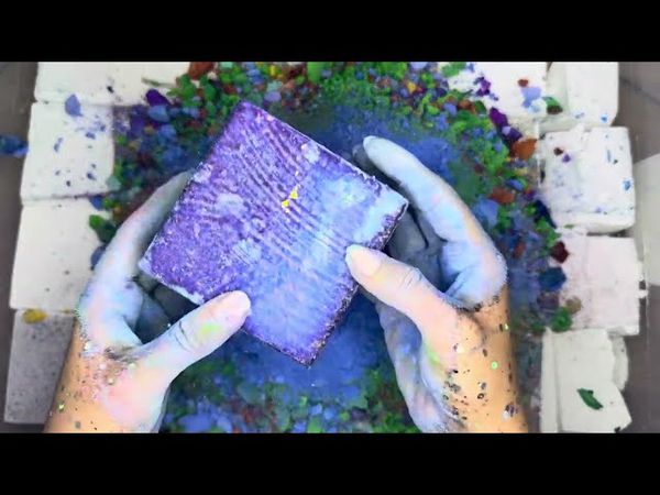 ASMR | thank you for 11k! dyed blocks over bed of fresh ✨