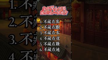 家中現金不要藏在這六個地方 生肖  #運勢  #玄學 #風水
