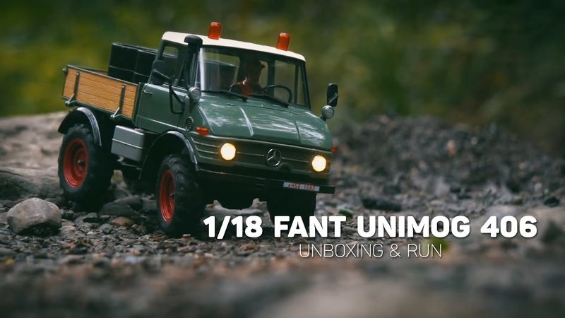 Rc Scale 1/18 fant UNIMOG 406 FMS/  unboxing & run / E3S-RC