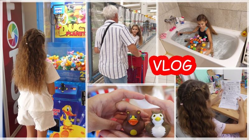 VLOG Тянем уточек из автомата. Закупка в Ашане. Наш вечер дома