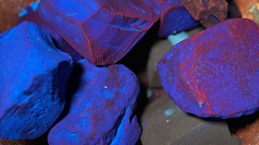 Crush for Cole 💙 Blue jumbo chunks and deep dyed blocks #gymchalkasmr #oddlysatisfying