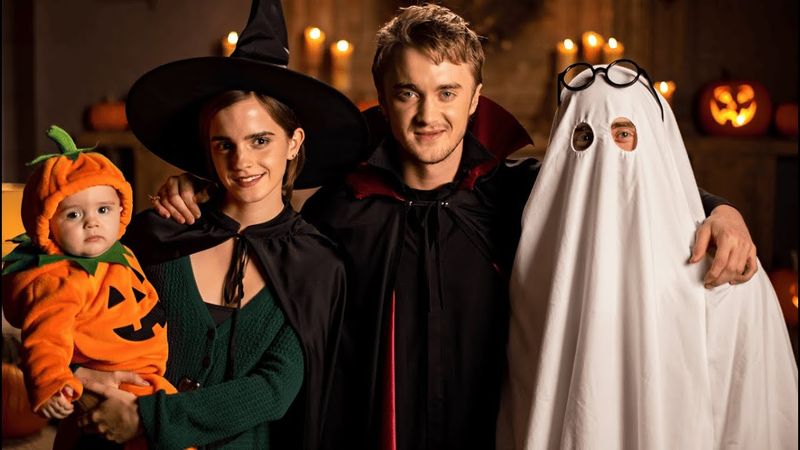 DRAMIONE: Halloween is here! (Ron, Harry, Dobby, Hagrid, Draco + Hermione)