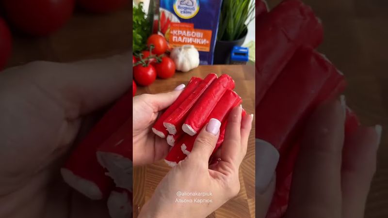 Закусочний вафельний рулет з крабовими палочками від @alionakarpiuk