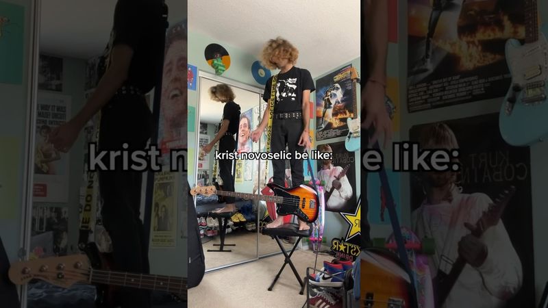 rare footage of krist novoselic playing “love buzz” by nirvana