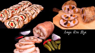 2026🎅3 Праздничных мясных блюда 🎄 Ветчина, куриный рулет, буженина с курагой. Просто Вкусно Красиво