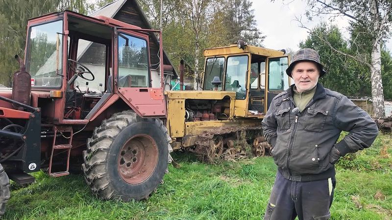 Самодельный грейдер на ДТ 75, или Как мы отдыхаем по выходным!