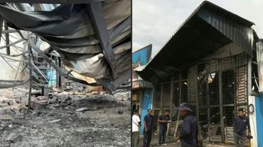 House destroyed in Cambodian border town after clashes with Thailand | AFP