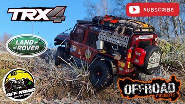 RC Traxxas trx4 scale 1/10 winter ride by the frozen lake