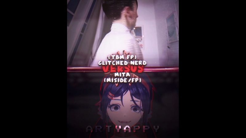 Glitched nerd vs Mita (Глюкнутый ботан vs Мита) #glitchednerd #vs #mita #thebrianmaps #miside #edit