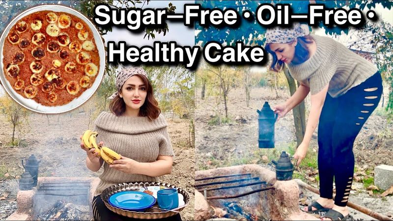 Healthy Campfire Cake + Fire Tea | No Sugar, No Oil!